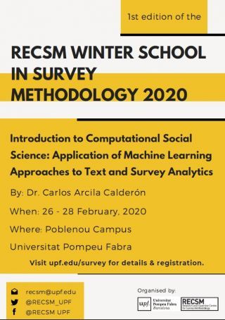 RECSM Winter School in Survey Methodology 2020