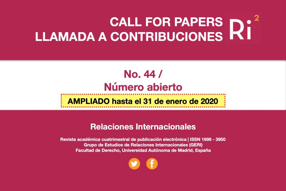 Ampliación Llamada a Contribuciones - Relaciones Internacionales nº 44