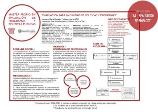 Abierto proceso de selección 2020-2021 Máster en Evaluación UCM