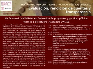 Abierta la inscripción al Seminario online sobre el Máster Evaluación de Programas y Políticas Públicas UCM