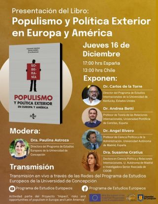 Presentación del libro 'Populismo y política exterior en Europa y América', ed. Tecnos - 16 dic.