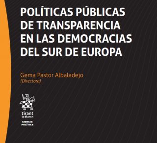 Novedad bibliográfica: 'Políticas públicas de transparencia en las democracias del Sur de Europa', (Ed. Tirant lo Blanch)
