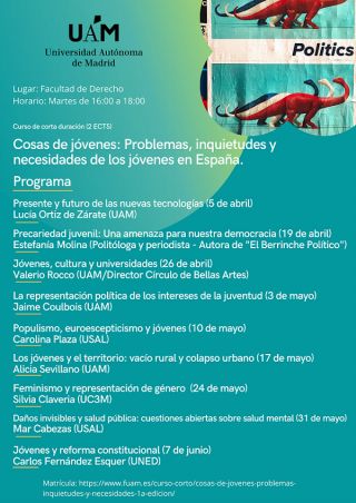 Curso UAM: Cosas de jóvenes: Problemas, inquietudes y necesidades de los jóvenes en España