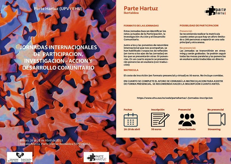 Call for papers - Jornadas internacionales y monográfico sobre Participación, Desarrollo comunitario e investigación acción