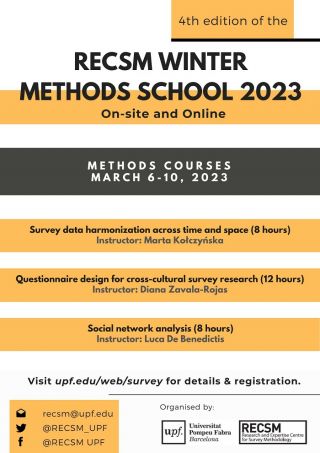 RECSM Winter Methods School 2023 - 10 days left to register!