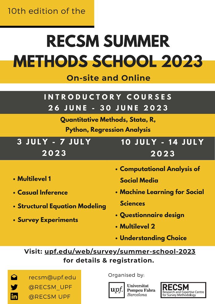 RECSM Summer Methods School 2023