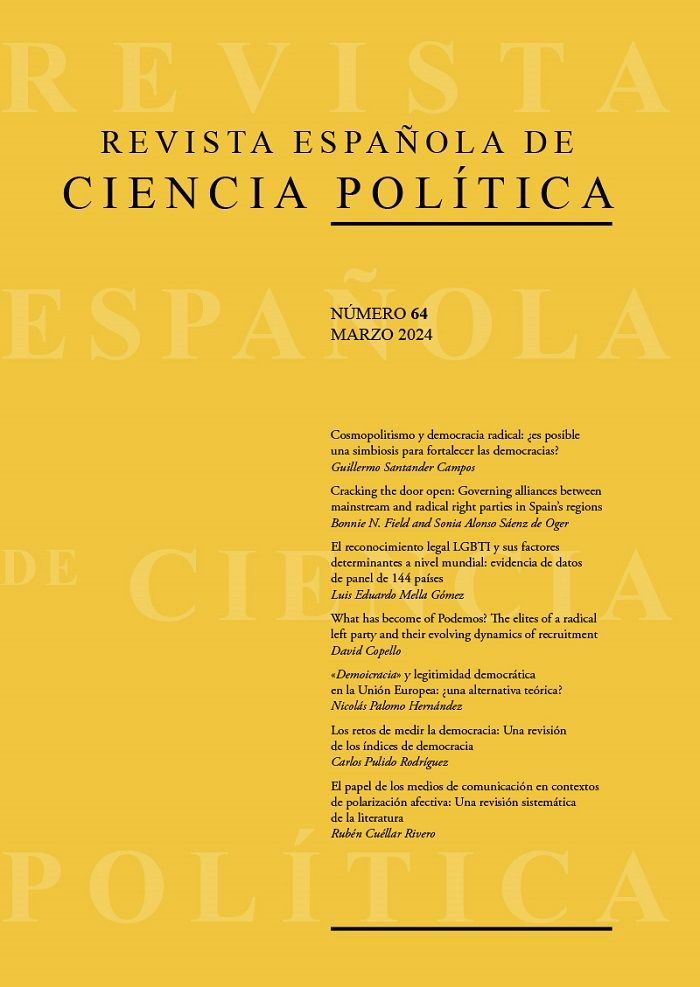 ¡Ya disponible el número 64, marzo 2024, de la Revista Española de Ciencia Política (RECP)!