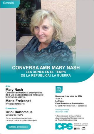 Sesión ICPS: Conversación con Mary Nash. Las mujeres en el tiempo de la República y la Guerra