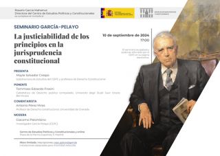 Seminario García-Pelayo, ‘La justiciabilidad de los principios en la jurisprudencia constitucional’