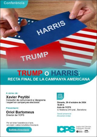 Conferència ICPS: "Trump o Harris: recta final de la campanya americana"