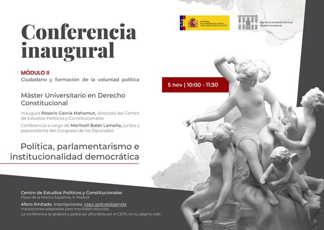 Conferencia CEPC: ‘Política, parlamentarismo e institucionalidad democrática’, a cargo de Meritxell Batet