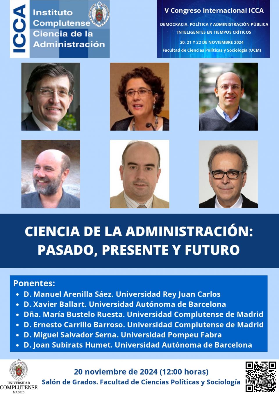 Mesa Redonda UCM:  La Ciencia de la Administración: Pasado, Presente y Futuro 