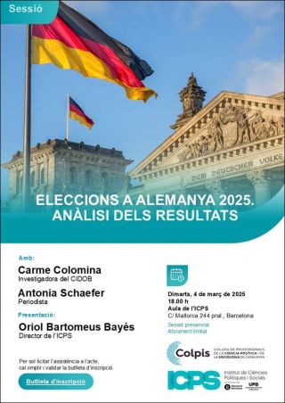 Sessió "Eleccions a Alemanya 2025. Anàlisi dels resultats"