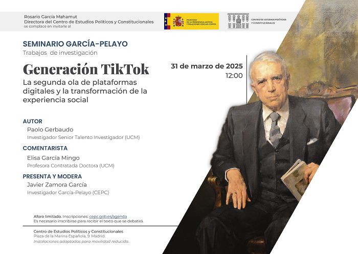 Seminario García Pelayo (31 marzo 2025) con Paolo Gerbaudo y Elisa García Mingo