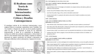 Seminario online: 'El Realismo como Teoría de Relaciones Internacionales: Innovaciones, Críticas y Desafíos Contemporáneos'