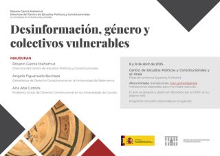 Jornadas CEPC 'Desinformación, género y colectivos vulnerables'