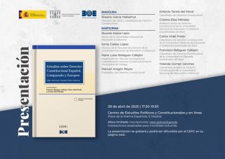 Presentación CEPC: 'Estudios sobre Derecho Constitucional Español, Comparado y Europeo. Liber amicorum Yolanda Gómez Sánchez'