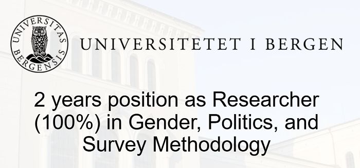 Two-year researcher position in ERC “SUCCESS” project - Department of Government, University of Bergen