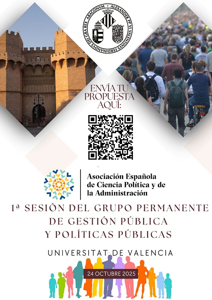 ¡ENVÍO DE PROPUESTAS! 1ª Sesión del Grupo Permanente de Gestión Pública y Políticas Públicas - Universitat de Valencia, 24 de octubre 2025