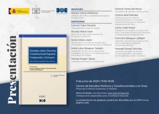 Presentación CEPC 'Estudios sobre Derecho Constitucional Español, Comparado y Europeo'