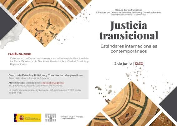 Conferencia CEPC ‘Justicia transicional. Estándares internacionales contemporáneos’ a cargo de Fabián Salvioli