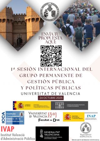 ¡ABIERTAS LAS INSCRIPCIONES! 1ª Sesión Internacional del Grupo Permanente de Gestión Pública y Políticas Públicas - Universitat de Valencia, 24 de octubre 2025