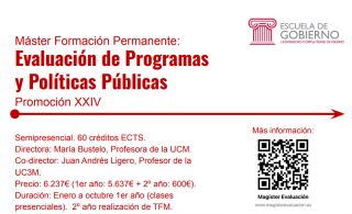 Máster Evaluación de Programas y Políticas Públicas, Universidad Complutense de Madrid (promoción XXIV)