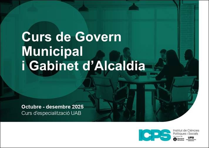 Curs d'especialització UAB en "Govern Municipal i Gabinet d'Alcaldia" 6ª ed., 2025