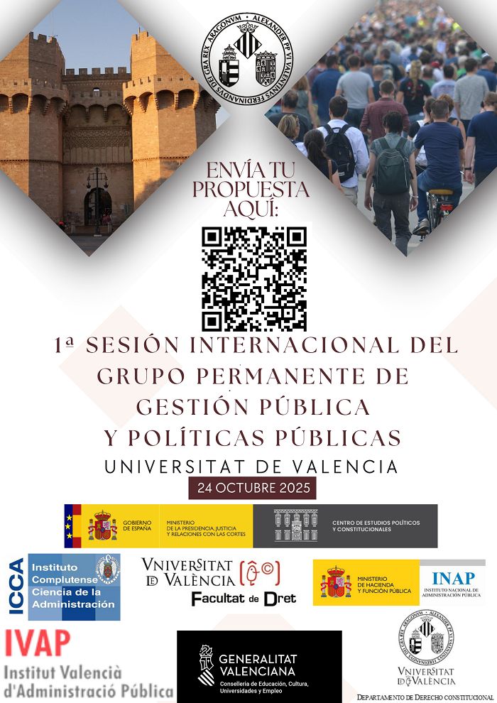 1ª Sesión Internacional del Grupo Permanente de Gestión Pública y Políticas Públicas - Universitat de Valencia, 24 de octubre 2025