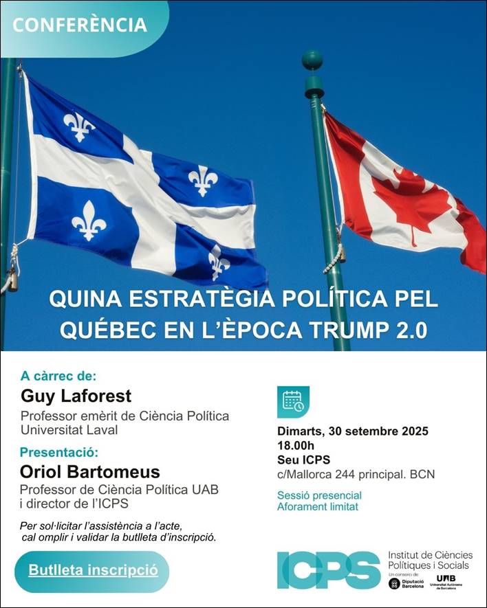 Conferencia "Quina estratègia política pel Québec en l'època Trump 2.0"