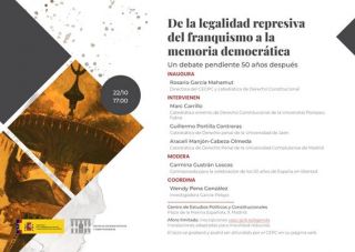  Jornada CEPC: "De la legalidad represiva del franquismo a la memoria democrática"
