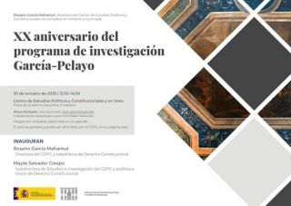 Acto CEPC XX aniversario programa de investigación García-Pelayo
