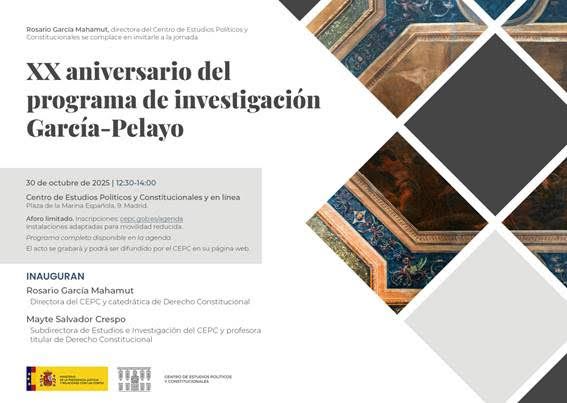 Acto CEPC XX aniversario programa de investigación García-Pelayo