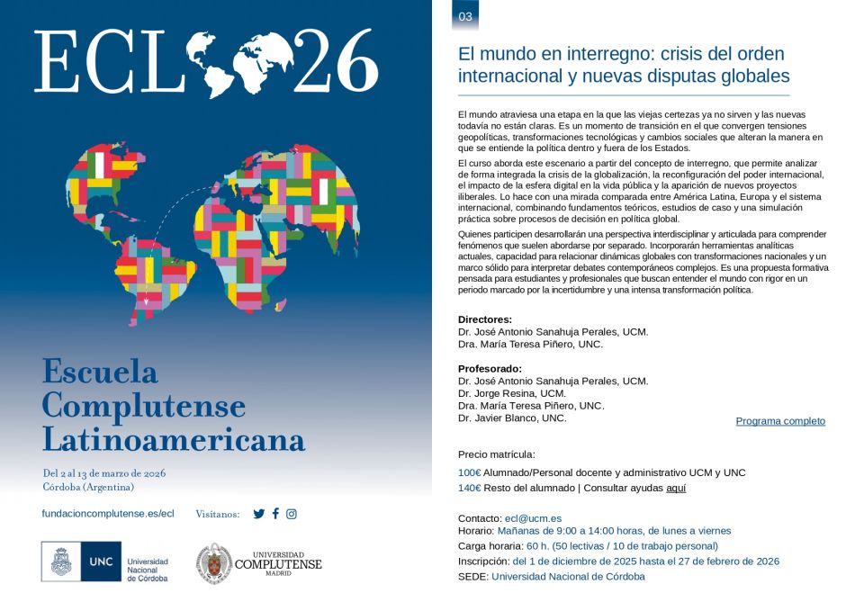 Curso Escuela Complutense Latinoamericana