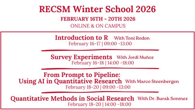 RECSM Winter School 2026