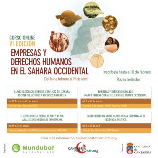 Curso Online VI edición “Empresa y Derechos Humanos en el Sáhara Occidental”
