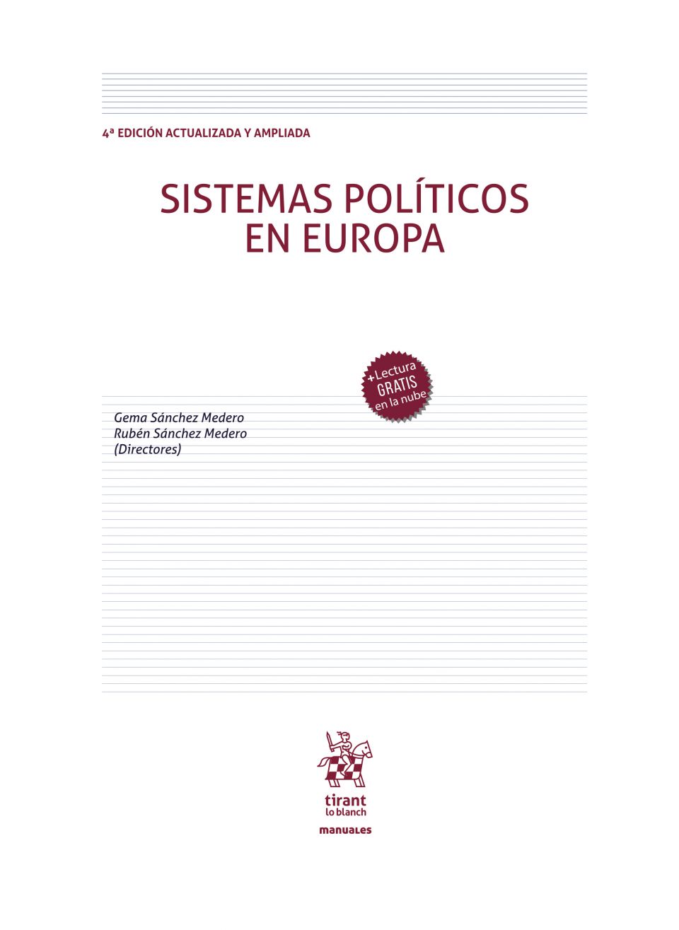 Publicación obra «Sistemas políticos en Europa» (4ª Edición)