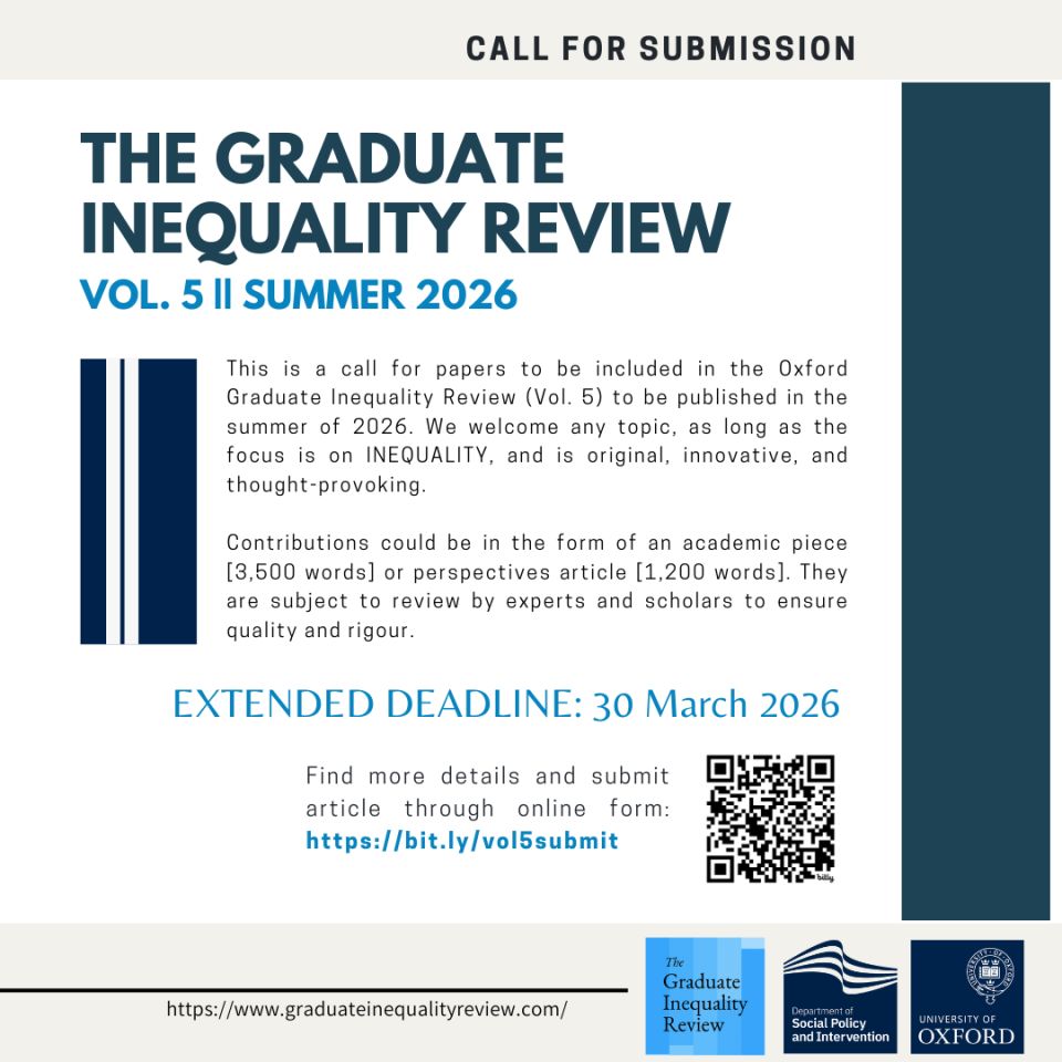 Oxford Graduate Inequality Review: Call for submissions (journal and blog)