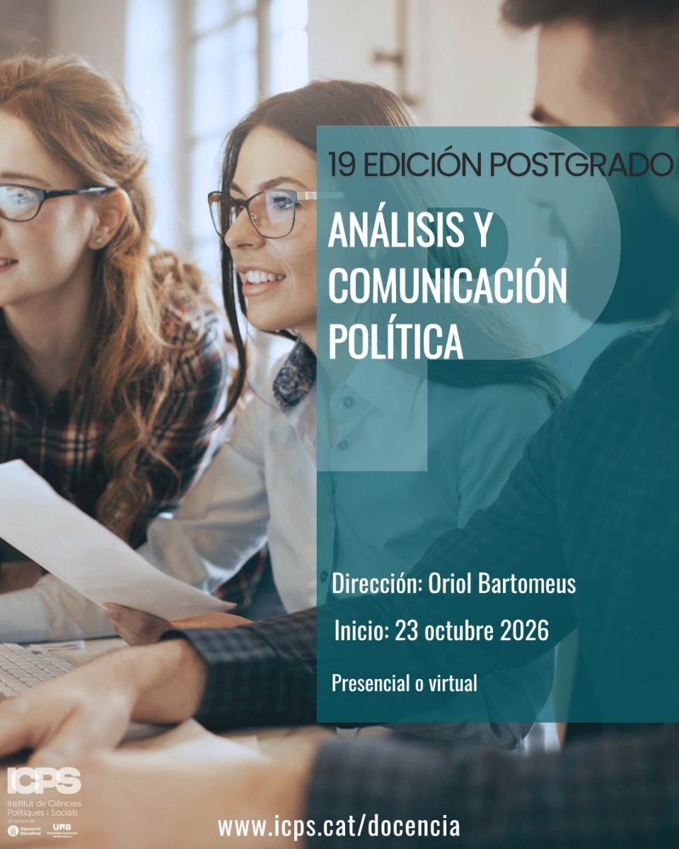 Postgrado UAB en Análisis y Comunicación Política, 2026-2027