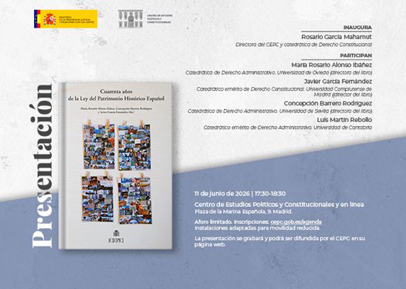 Invitación CEPC. Presentación 'Cuarenta años de la Ley del Patrimonio Histórico Español'