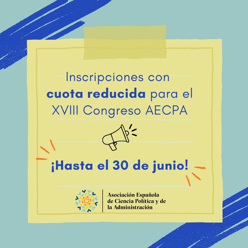 ¡Cuotas reducidas para el XVIII Congreso AECPA!