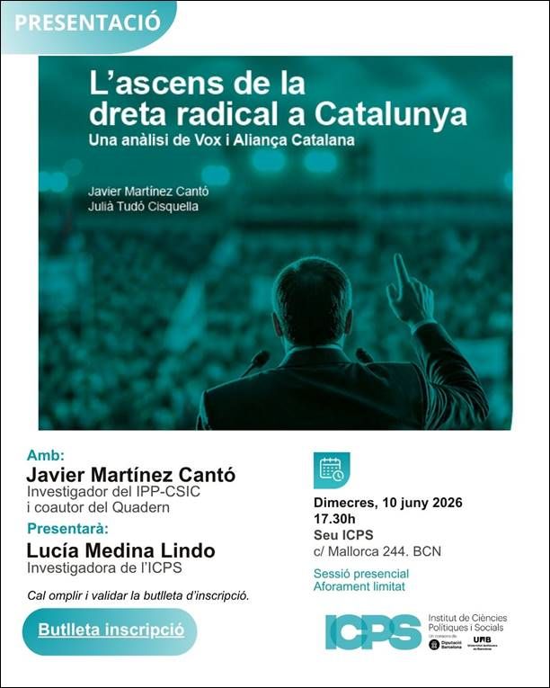 Presentació ICPS del Quadern "L'ascens de la dreta radical a Catalunya"