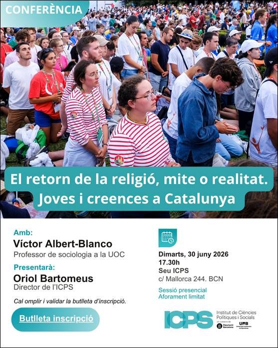 Conferència "El retorn de la religió, mite o realitat. Joves i creences a Catalunya"