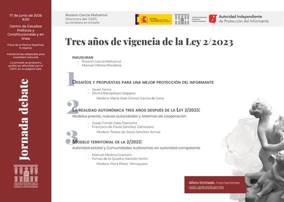 Jornada CEPC: 'Tres años de vigencia de la Ley 2/2023'