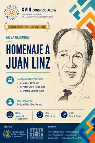XVIII Congreso AECPA - Mesa redonda "Homenaje a Juan Linz (1926-2026)"
